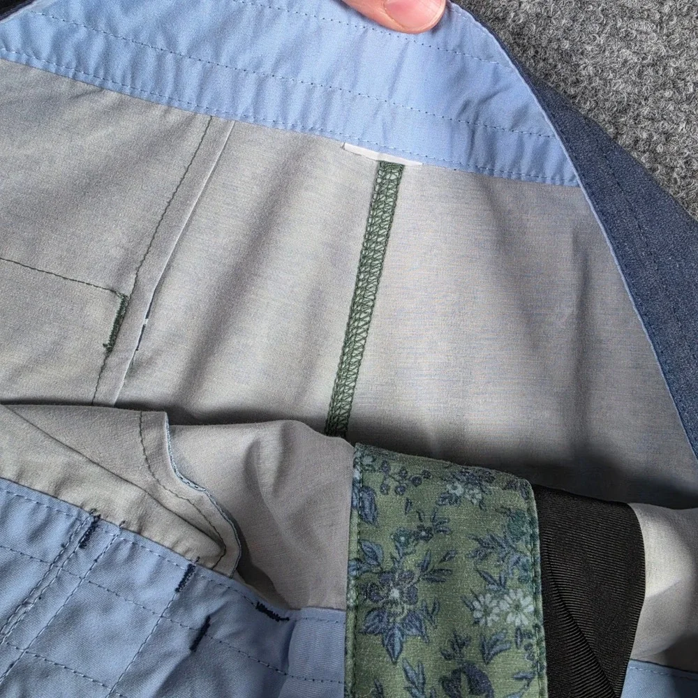 Fair Harbor Board‎ Shrots Mens 36 Green Floral Swim Trunks Drawstring Unlined
